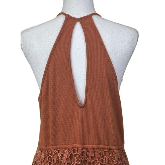 Gimmicks by BKE rust crochet maxi dress, romantic boho, festival, western - Picture 5 of 8